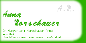 anna morschauer business card